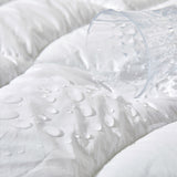 Cooling Waterproof Quilted Mattress Pad with Elastic Deep Pocket - White