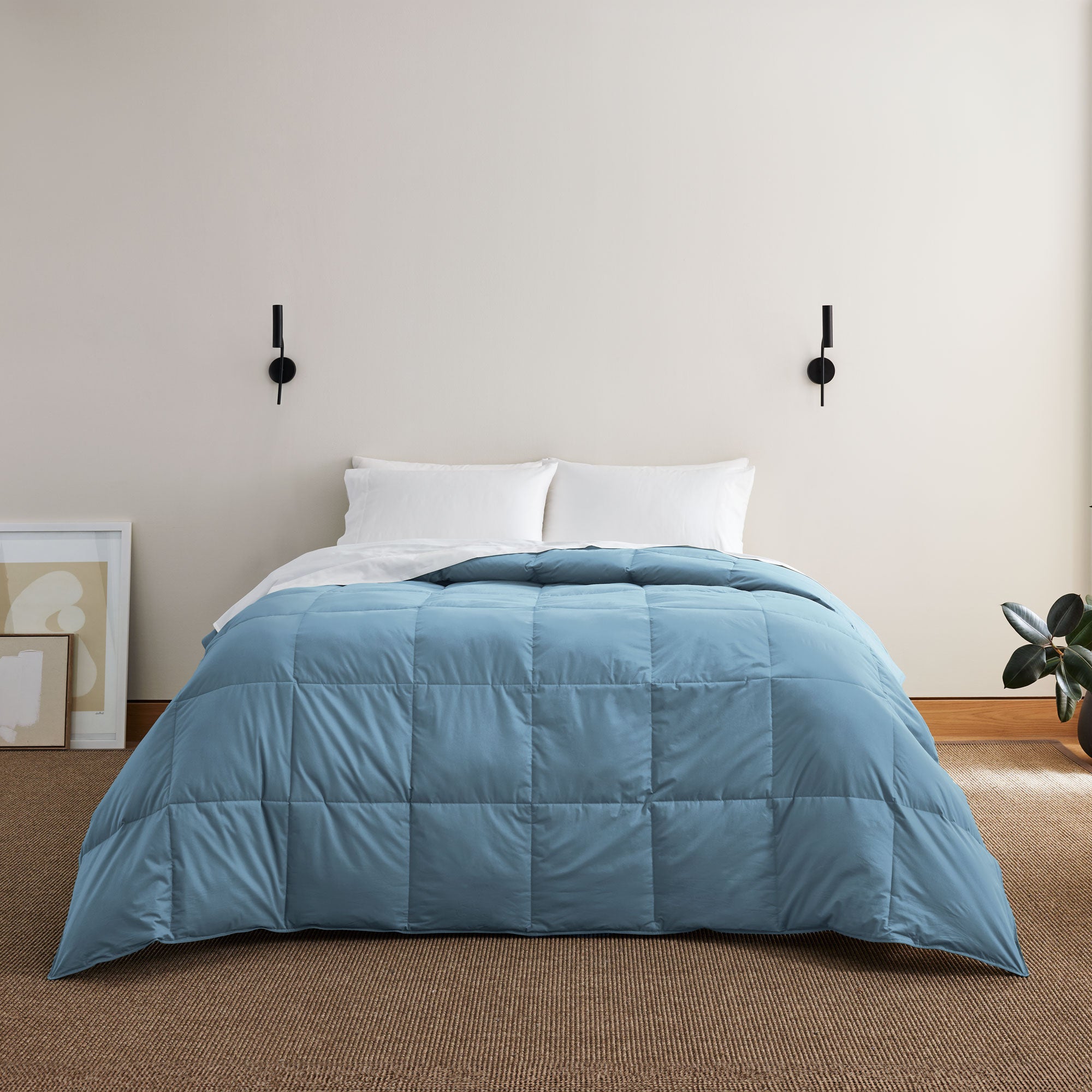 Elevate your sleep setup with our Castle Blue Organic Cotton Comforter, featuring a deep, rich blue hue that brings bold elegance to any bedroom. Made with GOTS-certified organic cotton and filled with down and feather fiber, this luxurious comforter offers breathable warmth and long-lasting comfort. Ideal for modern or dramatic interiors, the Castle Blue version is a statement piece that combines sustainable materials with sophisticated design