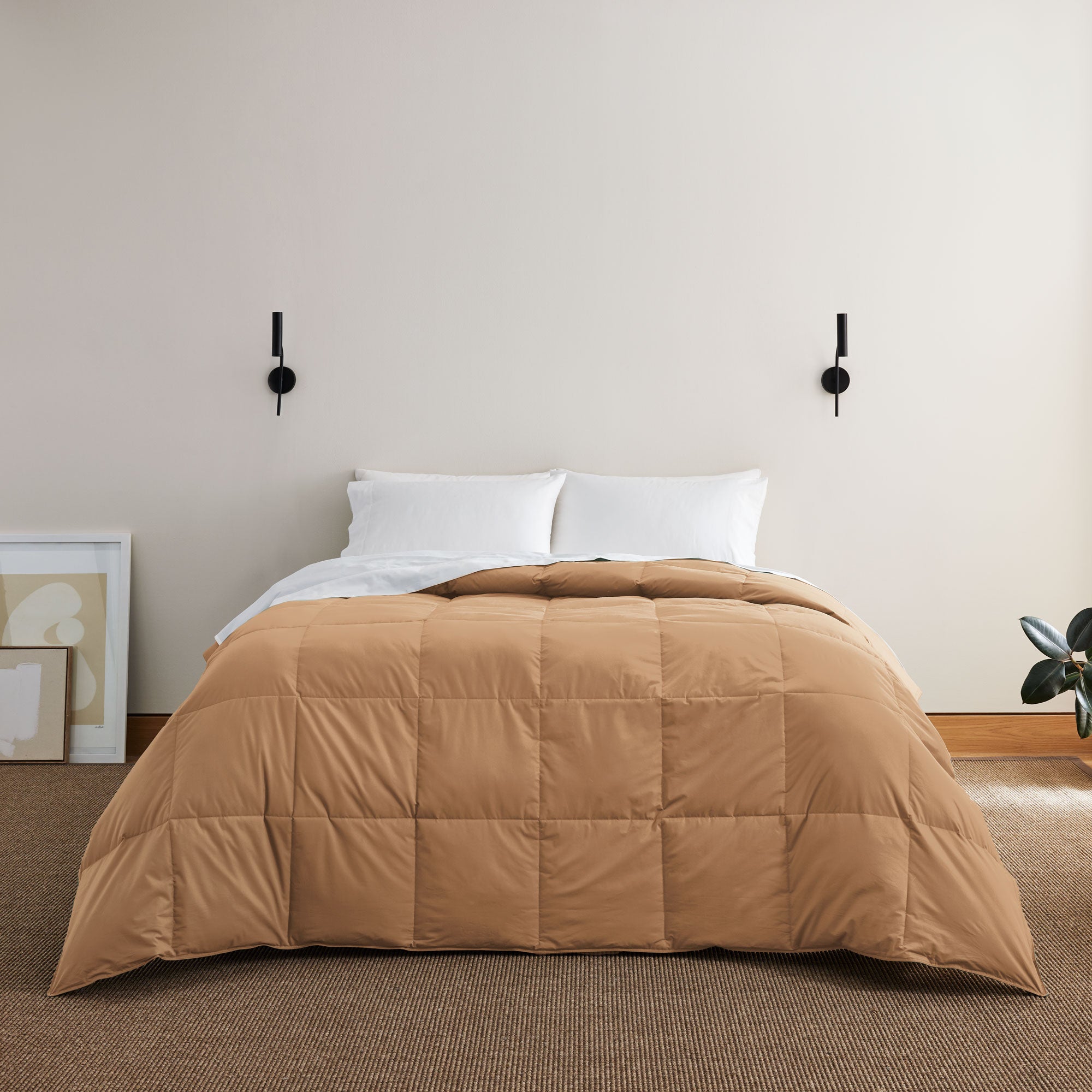 Wrap yourself in the earthy warmth of our Fawn Organic Cotton Down Comforter. This neutral beige comforter is designed with a natural GOTS-certified organic cotton shell and filled with plush, responsibly sourced down and feather fiber for breathable comfort year-round. The fawn tone adds a cozy, grounding presence to any bedroom, making it an ideal choice for those who love warm neutrals and organic, sustainable bedding that soothes both body and mind.