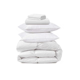 Bundle includes:
1 Comforter
2 Pillows
1 Duvet Cover
2 Pillowcases (1 for Twin Size)