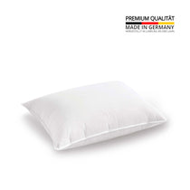 Made with down in pillows with feathers, this german down feather pillow is covered in crisp white hues. Add a touch of classic intrigue to your bedspace with this down feather pillow in white.