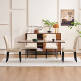 Faux Leather Tufted Upholstered Dining Chairs Set of 2