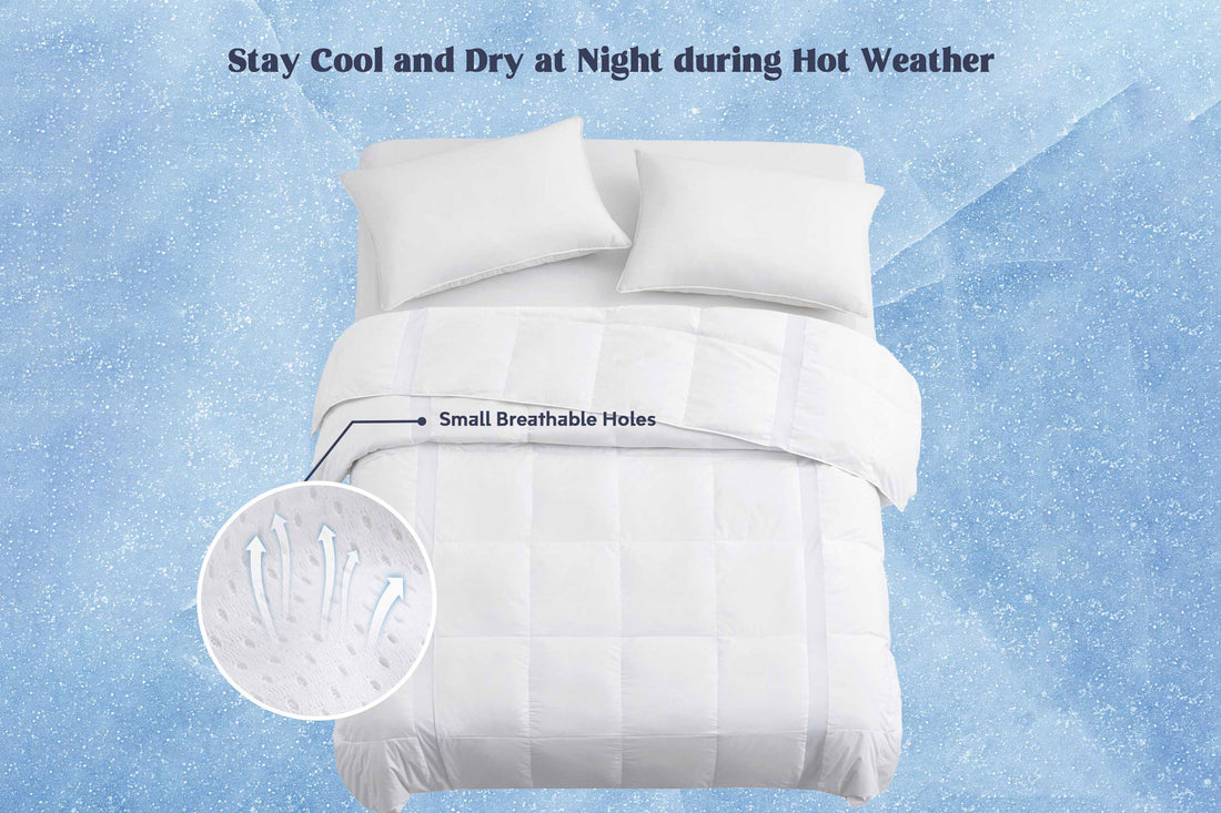 Ultra Lightweight Cooling Down Comforter for Hot Sleepers Puredown