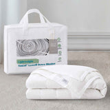 This down blanket is covered in pristine hues of white. Enjoy the coolest sleep every night with these white down blankets.