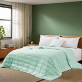 The eco-friendly tencel duvet cover comforter is brushed in the invigorating hues of Mint. Bring the freshness of nature to your room with this cooling down blanket in Mint.