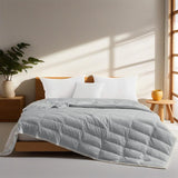The silky touch comforter is enveloped in the bold shades of Dark Gray. Evoke the feelings of sophistication and strength in your bedroom with this comforter blanket in Dark Gray.