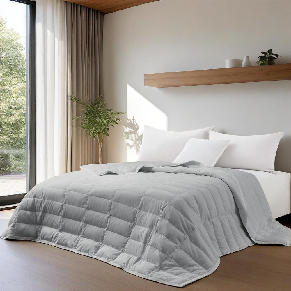 The silky touch comforter is enveloped in the bold shades of Dark Gray. Evoke the feelings of sophistication and strength in your bedroom with this comforter blanket in Dark Gray.