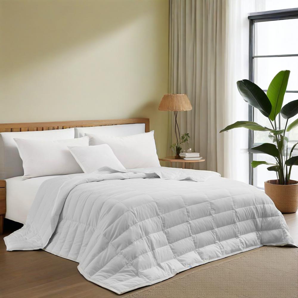 The down blankets is enveloped in gentle shades of grey. Bring a classy flair to your personal space with these tencel lyocell comforters.