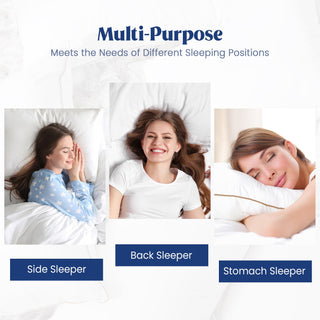 puredown® Goose Feather Down Pillows Set of 2, Soft Fluffy Luxury Hotel Collection Pillow, 100% Cotton Cover, Medium Firm Bed Pillow for Back, Stomach or Side Sleeper.