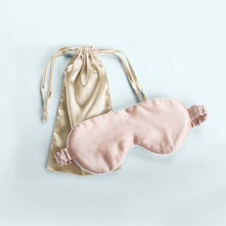 The contoured mask with a smooth surface is enveloped in the pristine hues of dawn pink. Add a feminine touch to your sleep accessories with this eye mask.