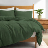 This bedspread comforter cover set comes in foresty shades of lunar green. By following the care tips, you can add a touch of mystical nature to your room and luxury bed sheet with this goose down duvet cover.