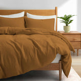 This luxury bedding set is enveloped in bold, earthy hues of Umber. With this duvet cover set, you can bring the mirth of nature to your personal space.