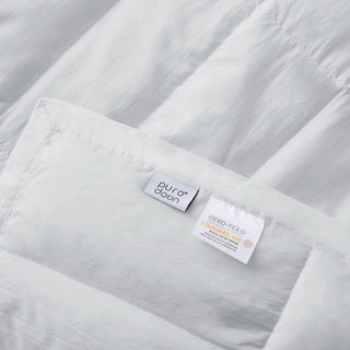 The down blankets are enveloped in gentle shades of grey. Bring a classy flair to your personal space with these tencel lyocell comforters.