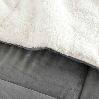 The 3-piece winter reversible comforter set is enveloped in accurate color shades of grey. Bring an air of contemporary trends to your space with this down alternative comforter.