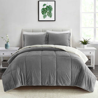 This all-season down alternative comforter is covered in the rich tones of dark grey. Bring contemporary home trends to the beautiful design of your bedroom with these down alternative comforters.