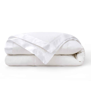 The down blanket throw is colored in snowy white color solid tones. Create a sense of space in your room with these down throw blankets in white.