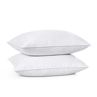 This medium-firm option soft pillow is colored in the serene hues of white. Adding these goose feather pillows to your bedroom will give it an inviting atmosphere and luxurious feel.