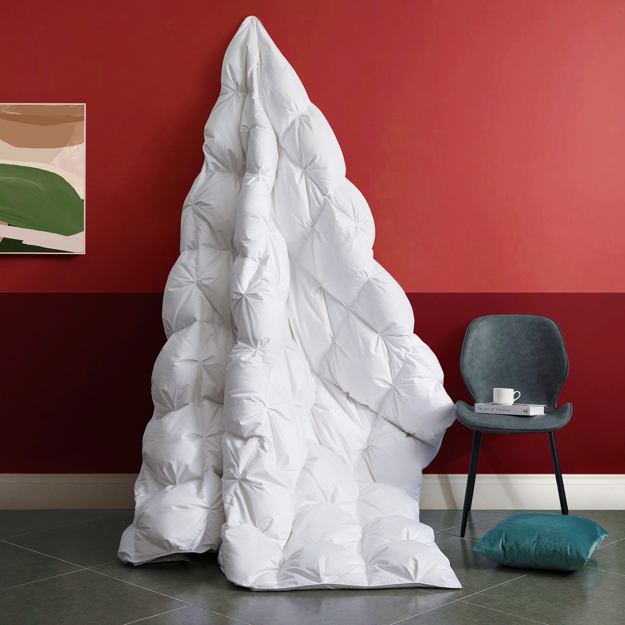 These white down comforters are colored in crisp tones of white. Give your room a sense of space with this down white comforter.