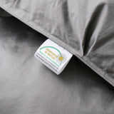 Transform your bedroom into a serene and tranquil oasis with our goose down comforter in a chic and versatile grey shade. This grey down comforter offers a cozy and stylish way to stay warm and comfortable all night long.