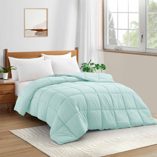 The comforter is colored in the tones of blue sky and infused with the delightful aroma of wormwood. Add a touch of morning freshness to your room with this down alternative comforter.