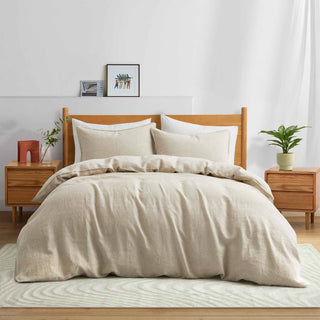 French Flax Linen Flat Sheet in Creme