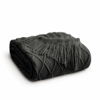 The warmest throw is covered in the darker color of carbon grey. A perfect gift idea, bring a bold appeal to your abode with this cozy warm blanket throw.
