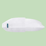 This entire bedding pillow is covered in solid white hues. Add a touch of sophistication to your bedroom with this down goosefeather pillow.