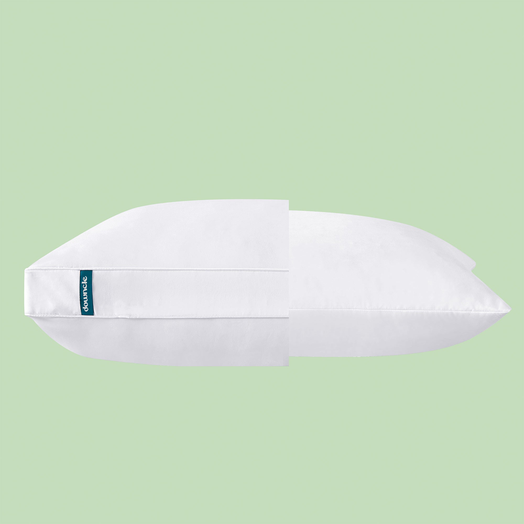 This entire bedding pillow is covered in solid white hues. Add a touch of sophistication to your bedroom with this down goosefeather pillow.