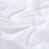 This entire bedding pillow is covered in solid white hues. Add a touch of sophistication to your bedroom with this down goosefeather pillow.