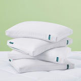 This entire bedding pillow is covered in solid white hues. Add a touch of sophistication to your bedroom with this down goosefeather pillow.