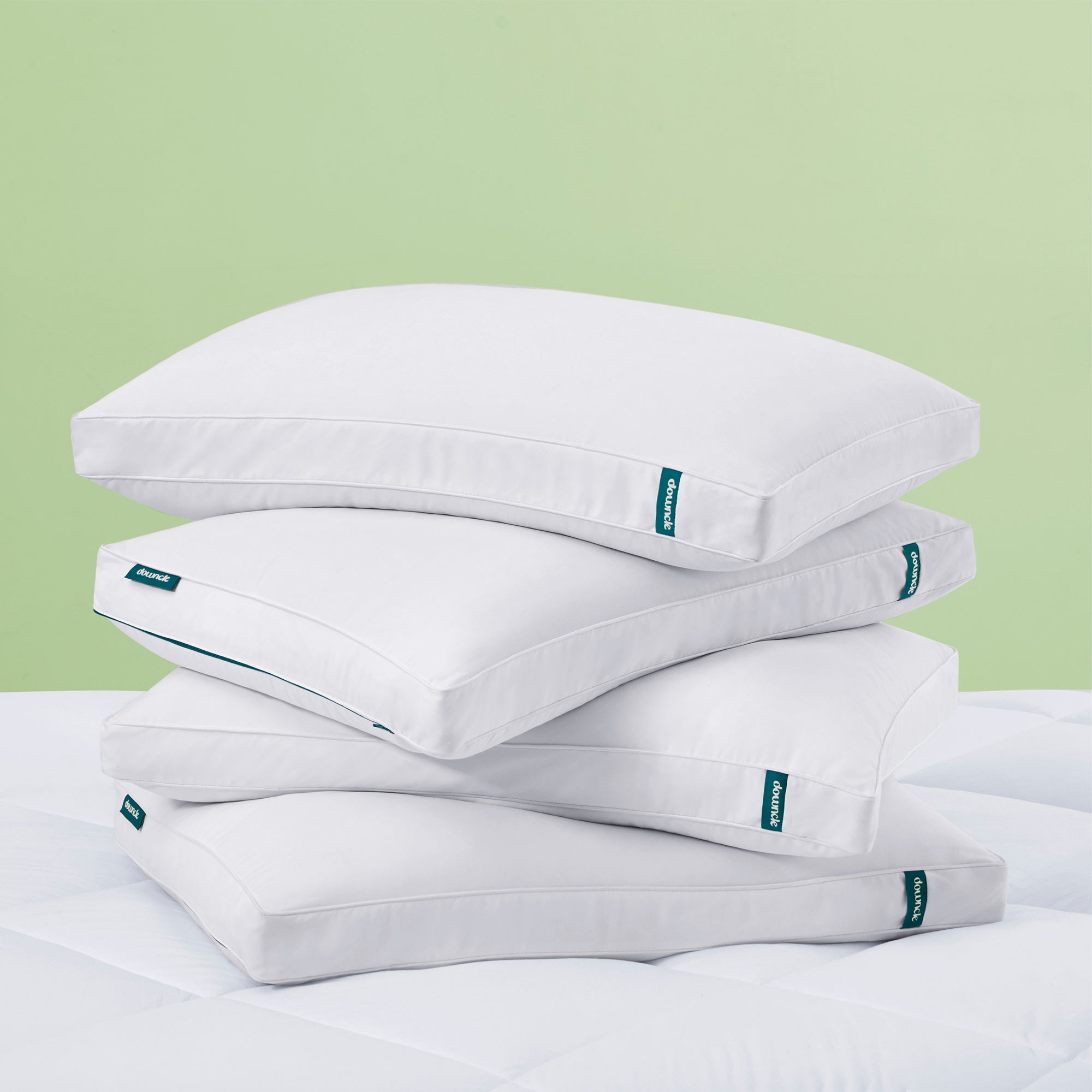 This entire bedding pillow is covered in solid white hues. Add a touch of sophistication to your bedroom with this down goosefeather pillow.